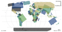 A world map, where each country is depicted with the smallest rectangle that would cover it's territory
